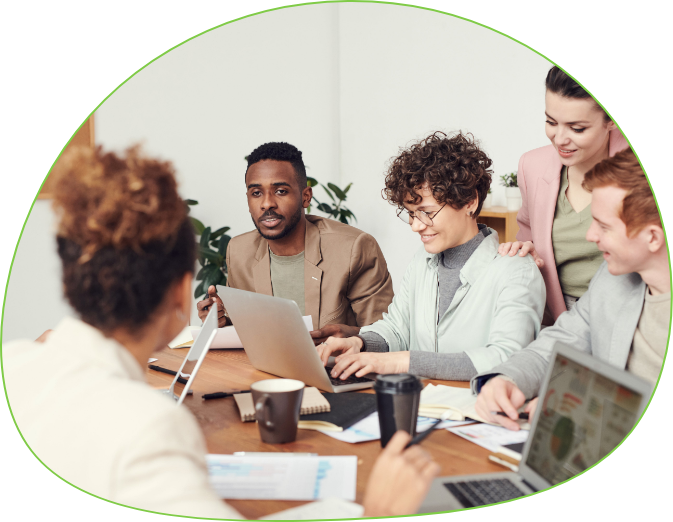 a woman working on our platform enriching her organization